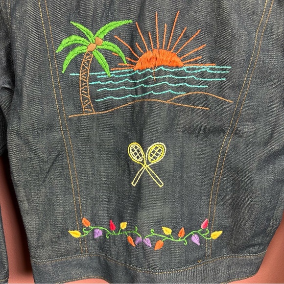 Levi’s orange tab 1970’s kid’s denim snap button embroidered “Clark” jacket - Picture 8 of 9